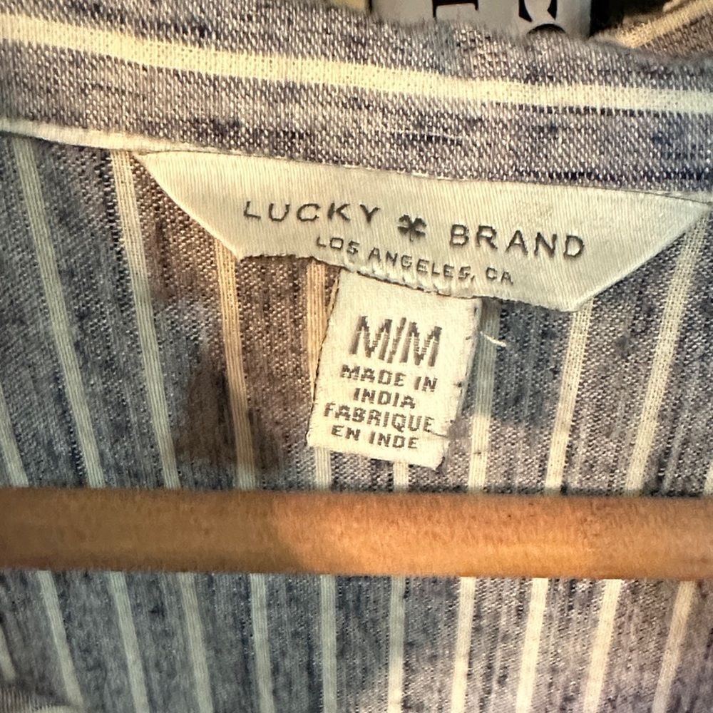 Lucky Brand Blue and White Striped Shirt - Picture 3 of 9